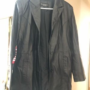 Black leather jacket